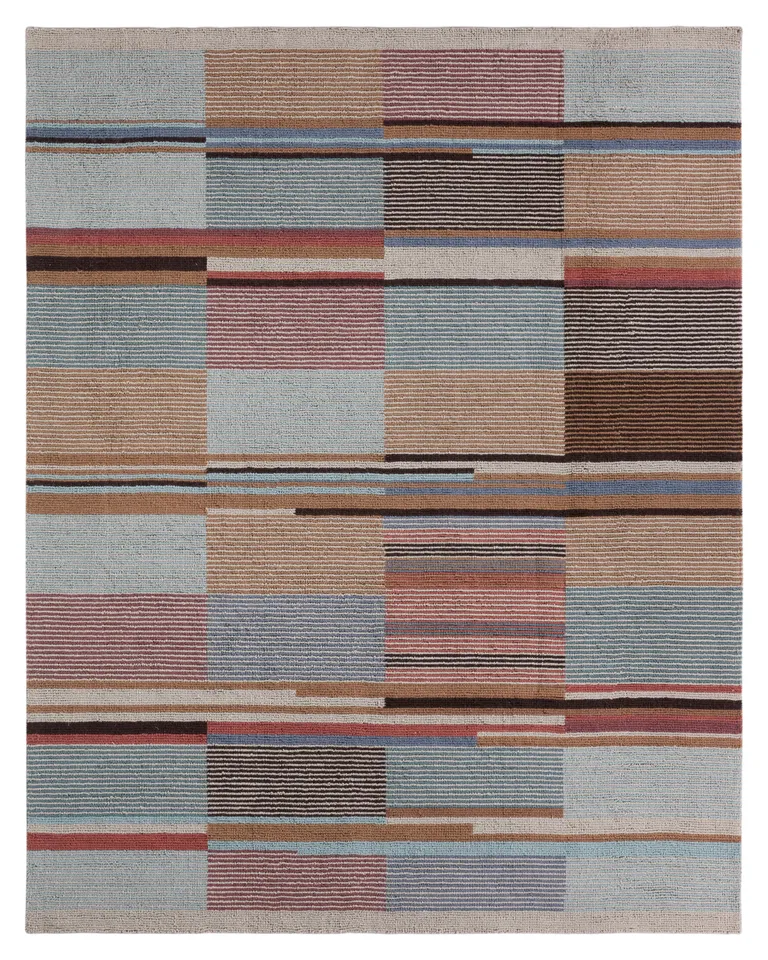 Aerith WVC01 Handwoven Geometric Multicolor/Green Area Rug (18" Swatch)