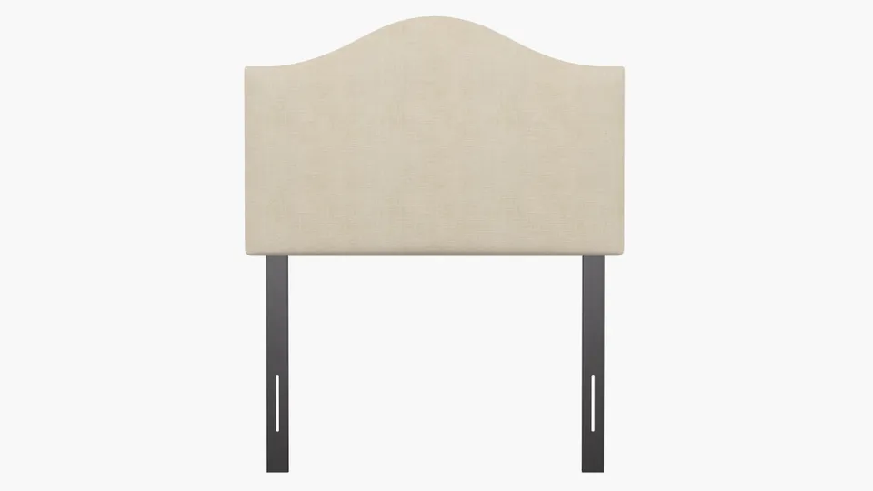 Camelback Headboard, Talc Everyday Linen, Twin