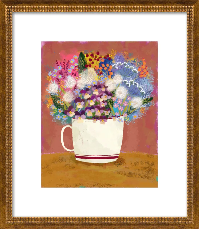 Violas in Russet by Joy Laforme for Artfully Walls