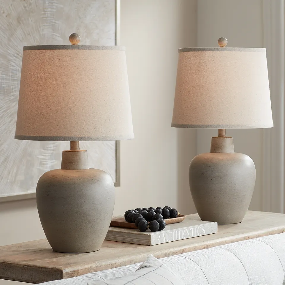 Regency Hill Emeril 23 1/2" High Southwest Urn Table Lamps Set of 2