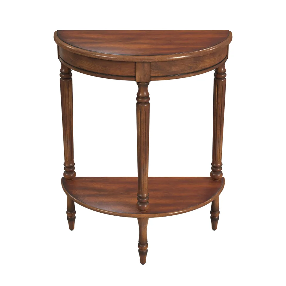 Bellini Antique Cherry Demilune Console Table