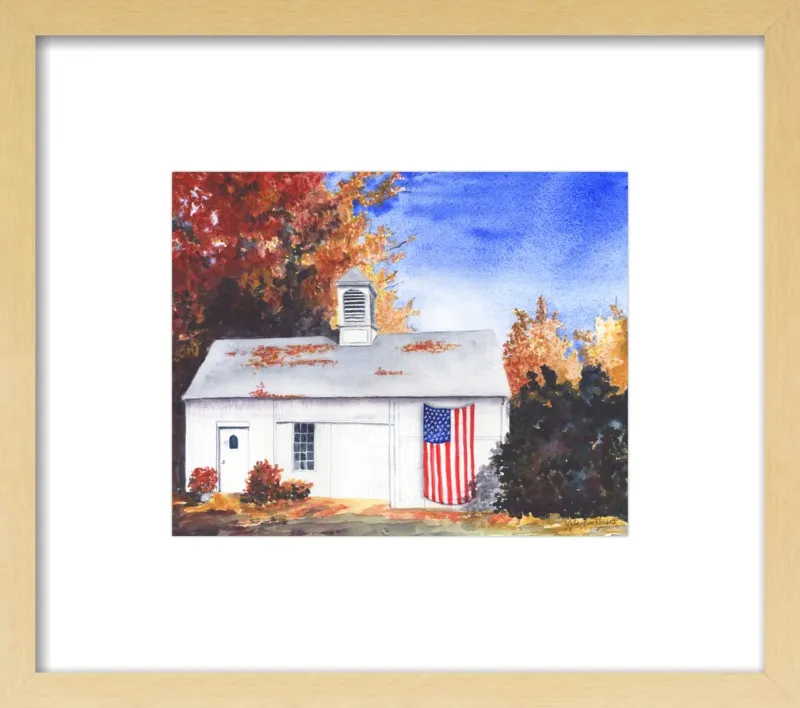 The Ross Barn in Fall by Lydia Marie Elizabeth for Artfully Walls
