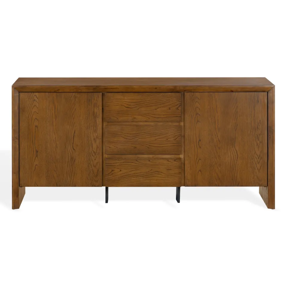 Darnell Wood 3 Drawer Sideboard - Medium Oak