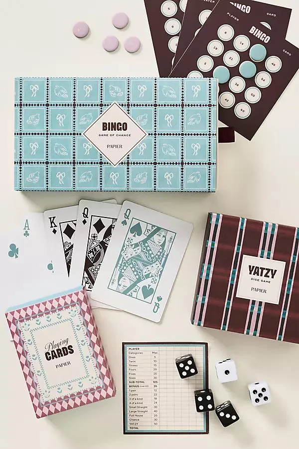 Anthropologie x Papier Trio of Games Set