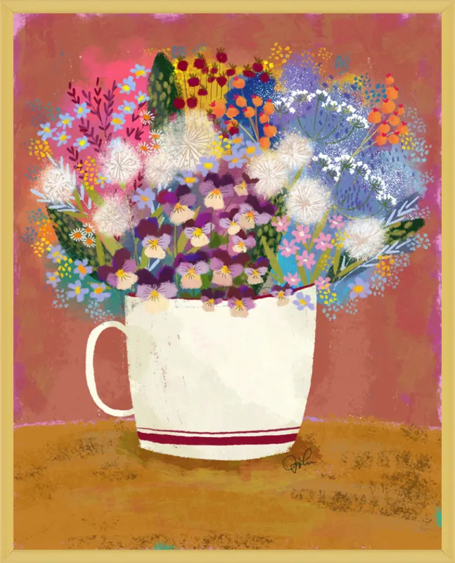 Violas in Russet by Joy Laforme for Artfully Walls