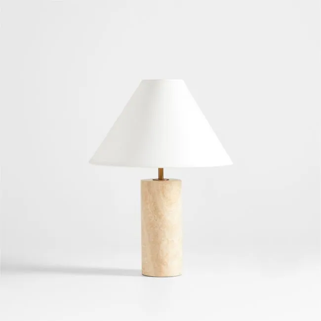 Navagio Travertine Table Lamp 18.5"