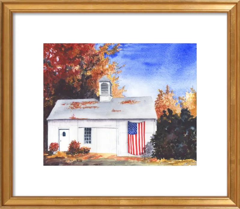 The Ross Barn in Fall by Lydia Marie Elizabeth for Artfully Walls