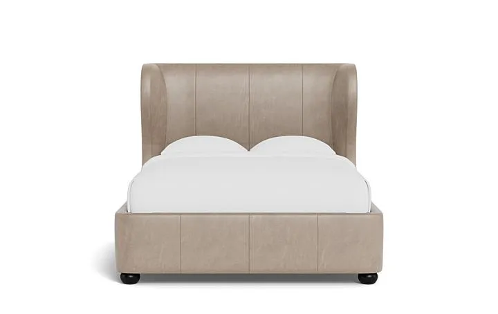 Maxwell Leather Bed with Storage Option