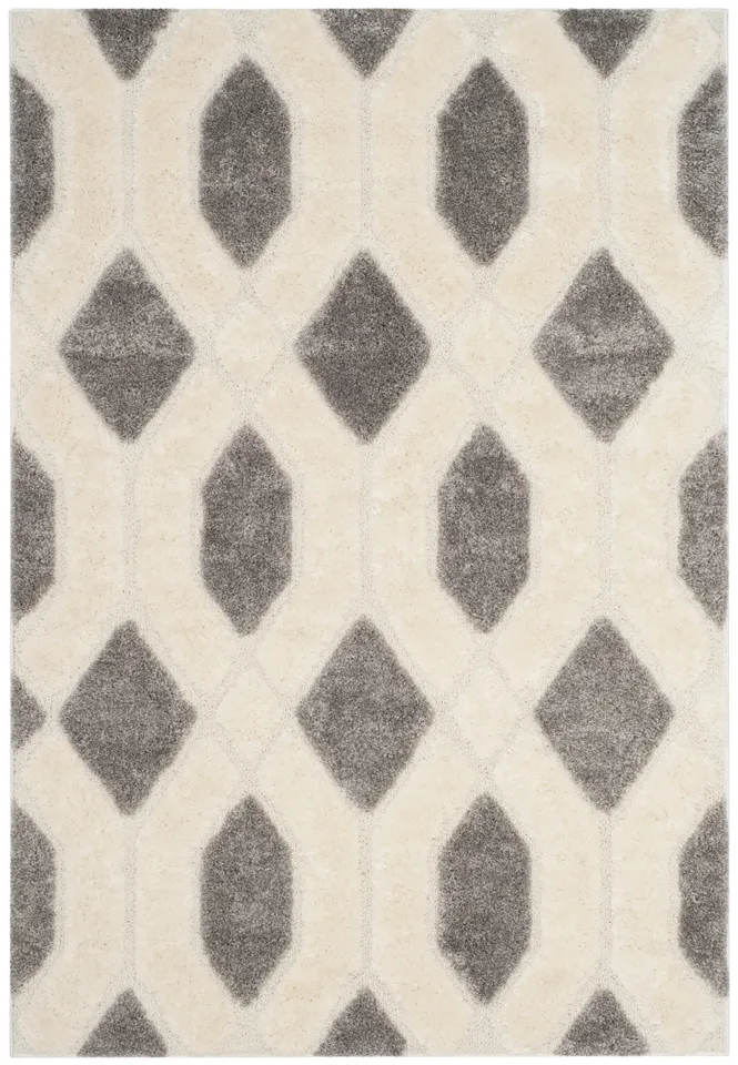 Arlo Home Woven Area Rug, SG833G, Grey/Cream,  4' X 6'