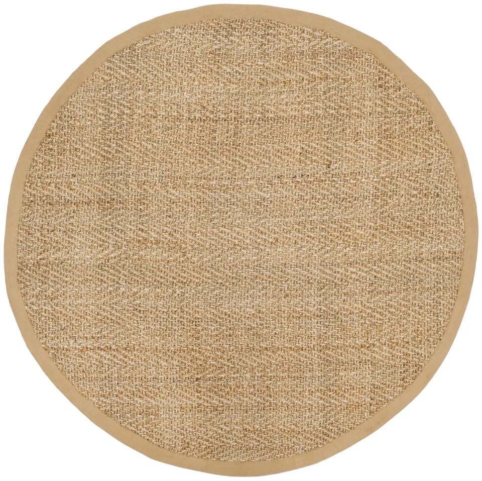 Arlo Home Hand Woven Area Rug, NF263A, Natural,  8' X 8' Round