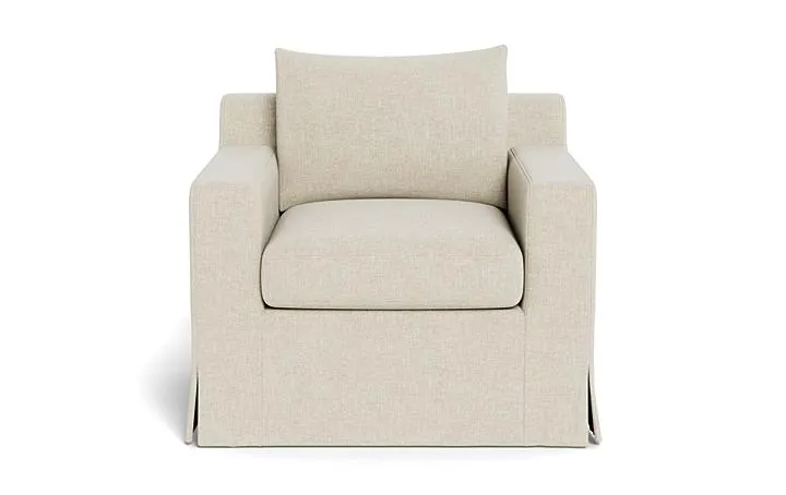 Sloan Slipcovered Swivel Glider Accent Chair
