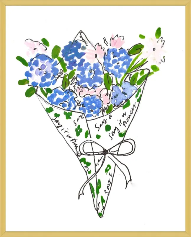 Bodega Flowers in Blue by Larsen McDowell for Artfully Walls