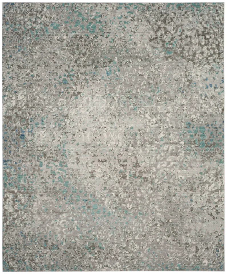 Arlo Home Woven Area Rug, MYS977L, Grey/Light Blue,  9' X 12'