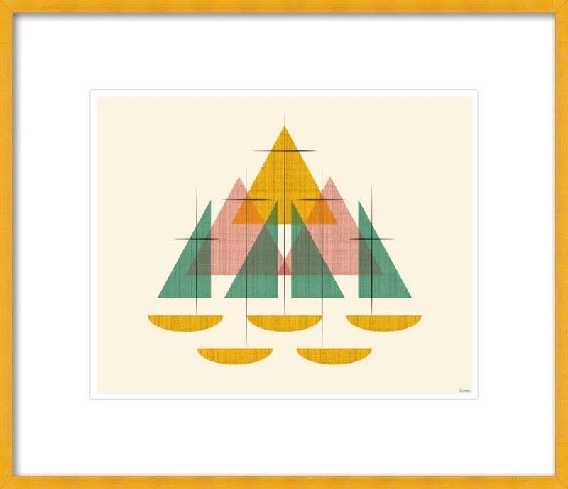 Mid Century Modern Sailboats by Cory McBee for Artfully Walls
