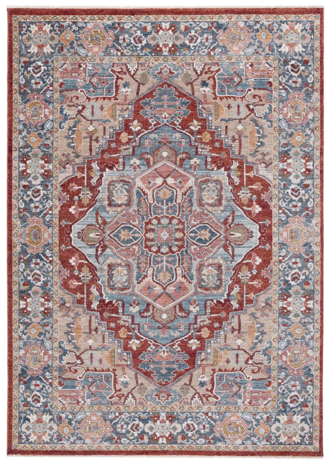Lauren Ralph Lauren Collection Newtown Rug, Beige/Blue Red, 5' x 8'