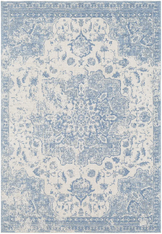 Kilim Blue Indoor 2'1" x 2'11" Machine Woven Rug
