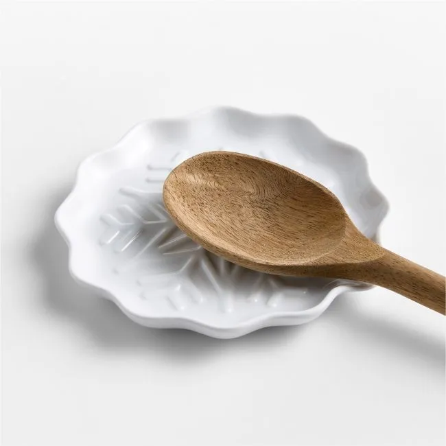 White Snowflake Spoon Rest