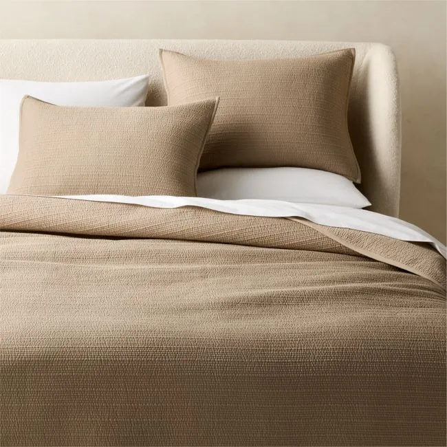 Demar Organic Cotton Sateen Dark Taupe Full/Queen Quilt