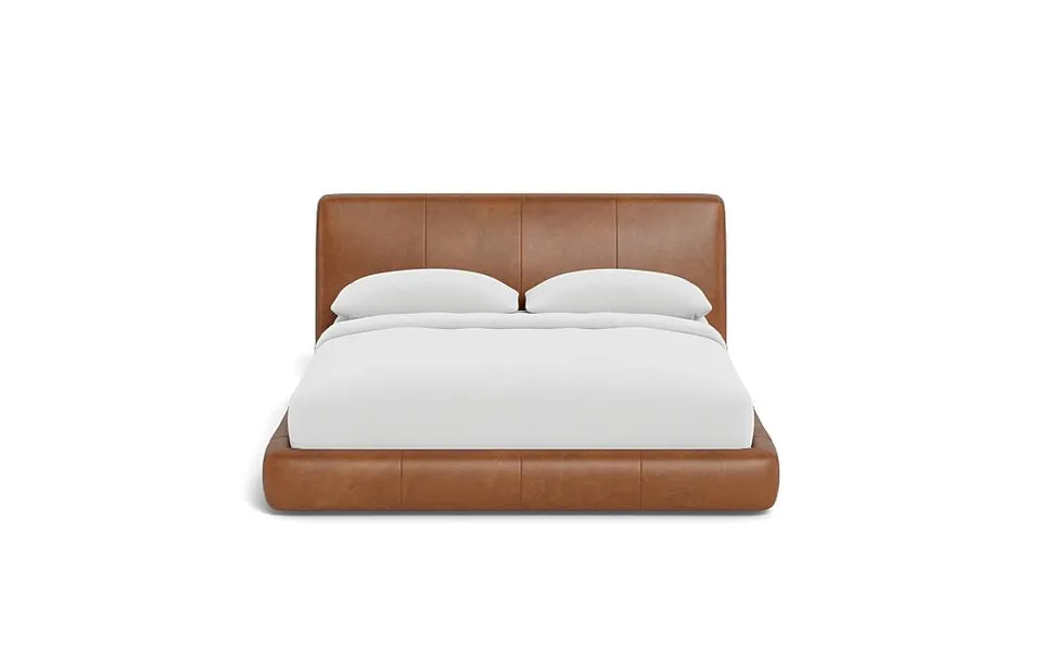 Kaleb Leather Upholstered Platform Bed