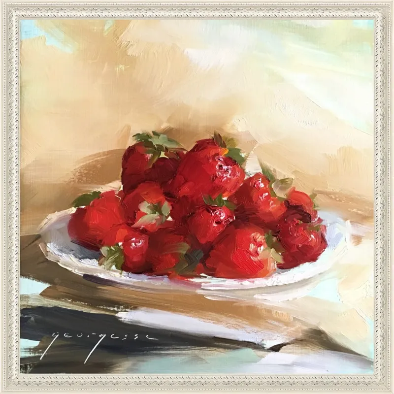 "Summer Strawberries 2" by Georgesse Gomez for Artfully Walls