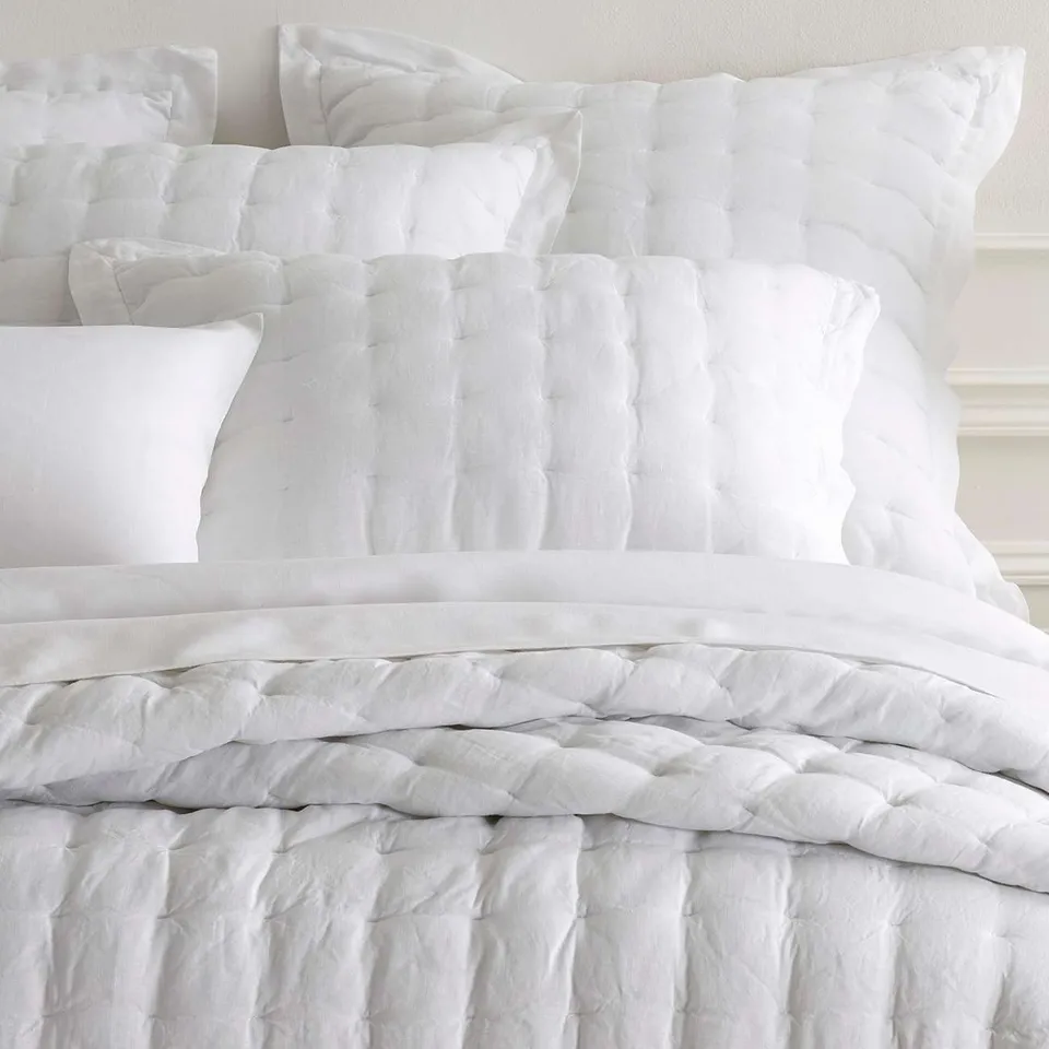 Lush Linen White Puff Sham