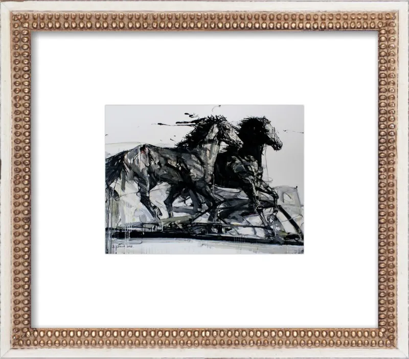 Black Stallions by Shao Y. Zhang for Artfully Walls