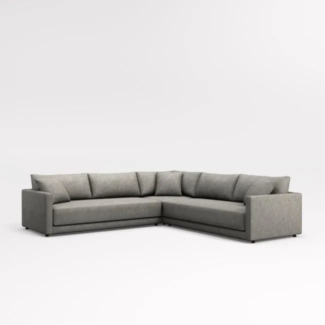 Gather Deep 3-Piece L-Shaped Bench Sectional Sofa