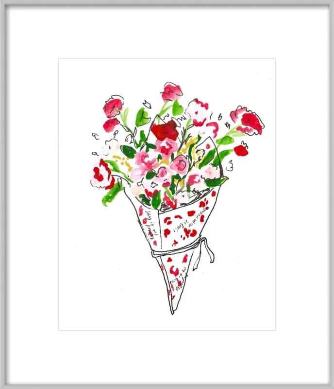 Bodega Flowers in Pink and Red by Larsen McDowell for Artfully Walls