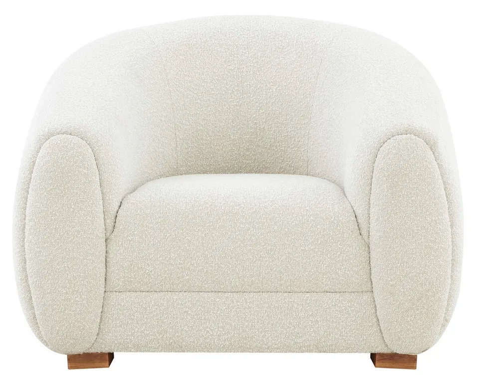 Emiliana Boucle Accent Chair - Ivory