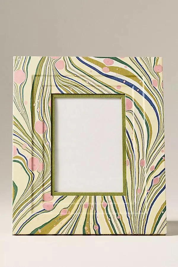 Hand Marbled Paper Frame