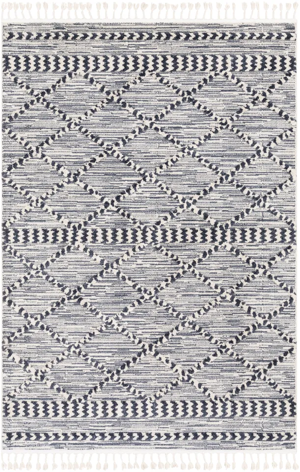 Azilal Gray Indoor 2' x 2'11" Machine Woven Rug