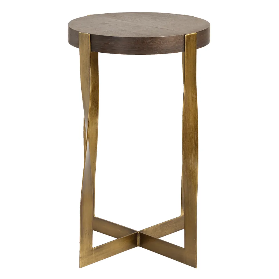 Drew Brass Accent Table