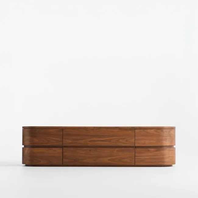 Milano 74" Walnut Storage Media Console