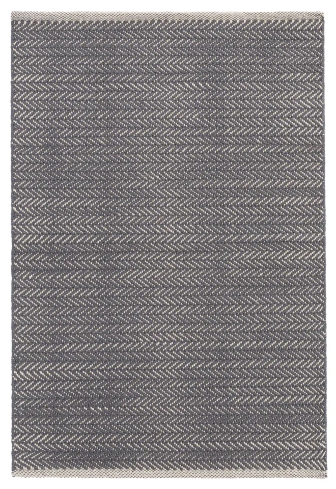Herringbone Shale Handwoven Cotton Rug