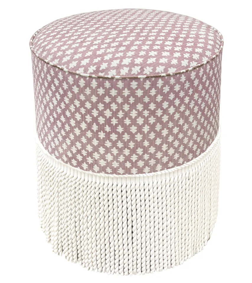 THE TIGHT ROUND OTTOMAN :: TILLY PRINT // SMOKEY LILAC - SWATCH 4" X 4"