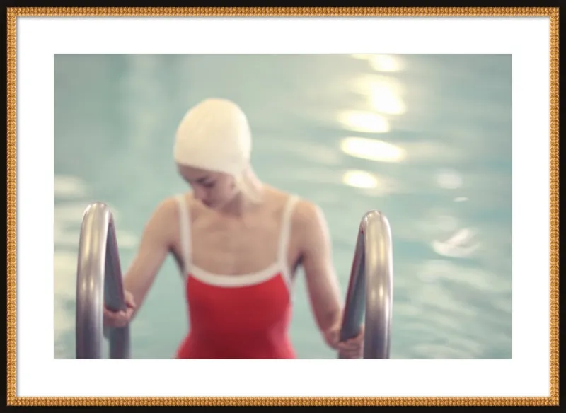 Swimmer in a Red Suit by Lucy Snowe for Artfully Walls
