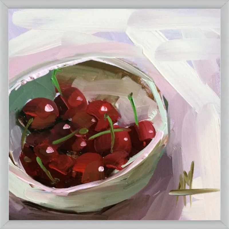 bowl of cherries no. 7 by Angela Moulton for Artfully Walls