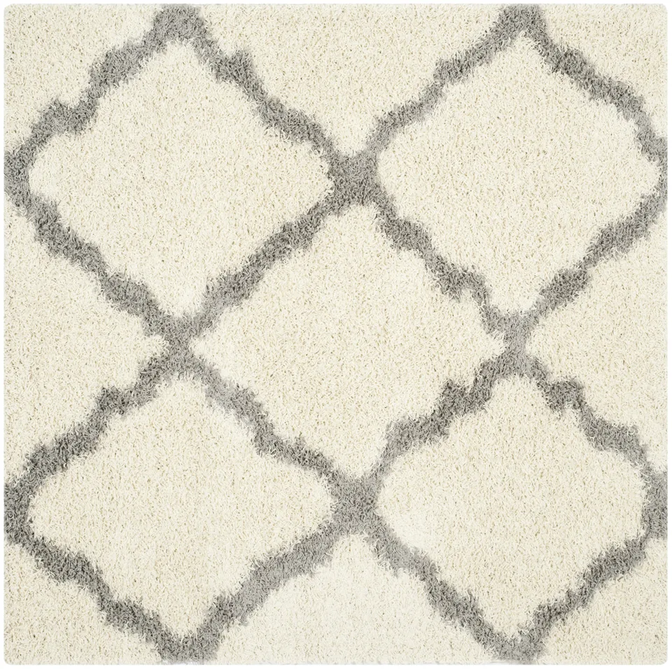 Arlo Home Woven Area Rug, SGD257F, Ivory/Grey,  6' X 6' Square