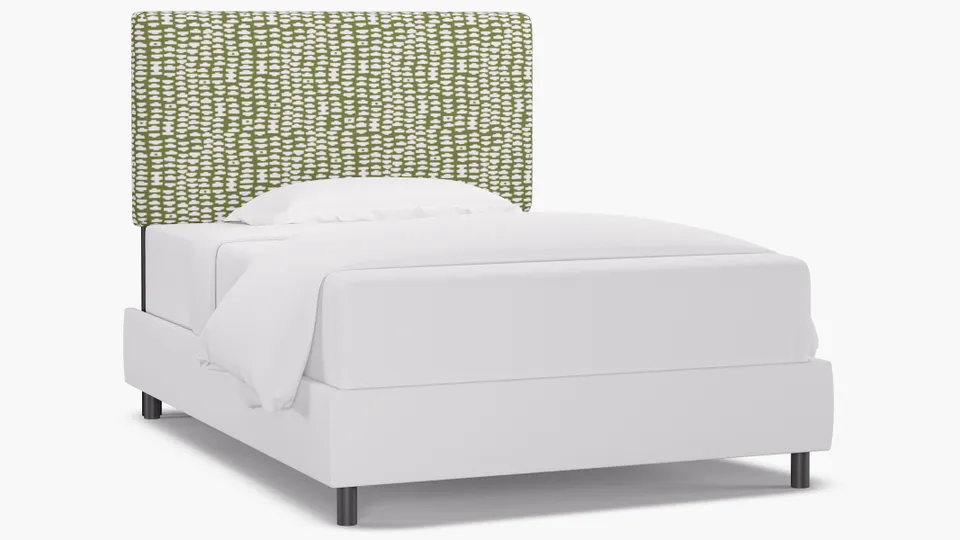 Square Back Headboard, Olive Odalisque, Full