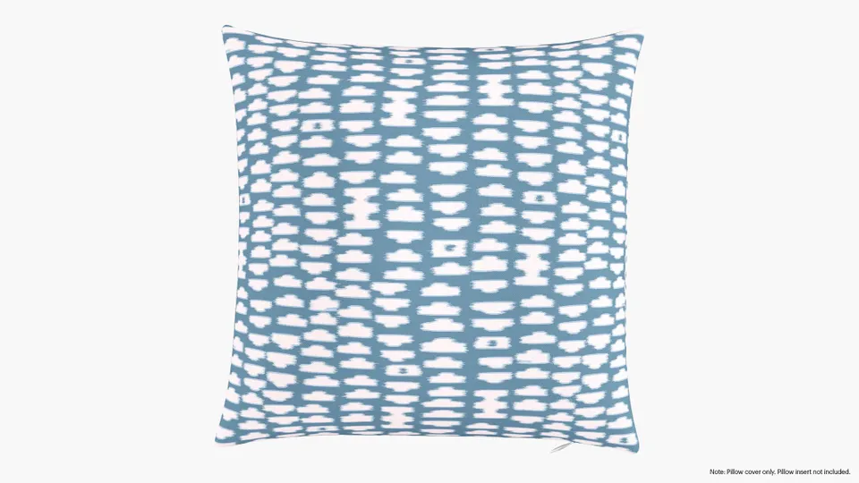 Throw Pillow Cover 18", Dusty Blue Odalisque, 18" x 18"