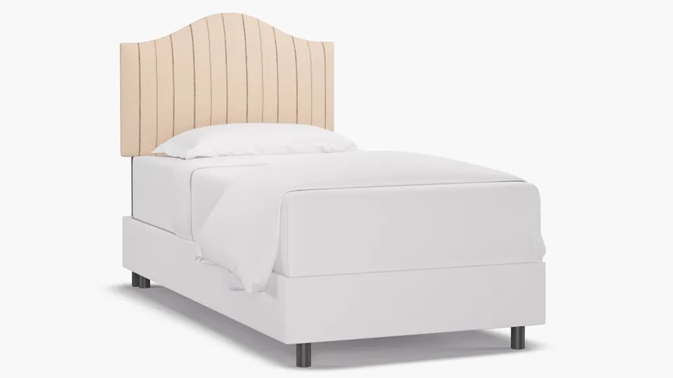 Camelback Headboard, Charcoal Fritz, Twin