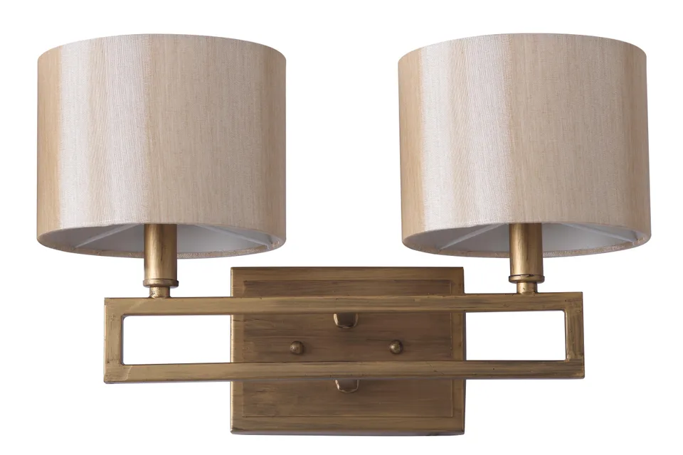Catena 9.25-Inch High Double Light Sconce - Antique Gold