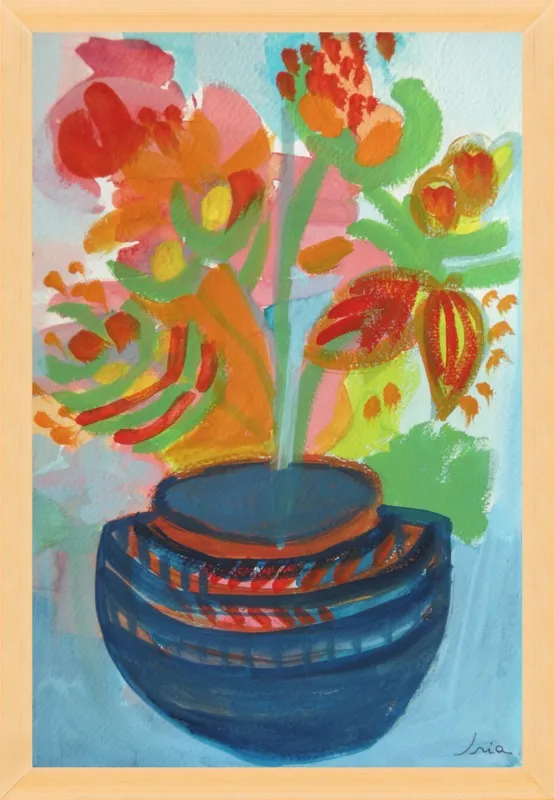 Red Flowers by Iria Fernandez Alvarez for Artfully Walls