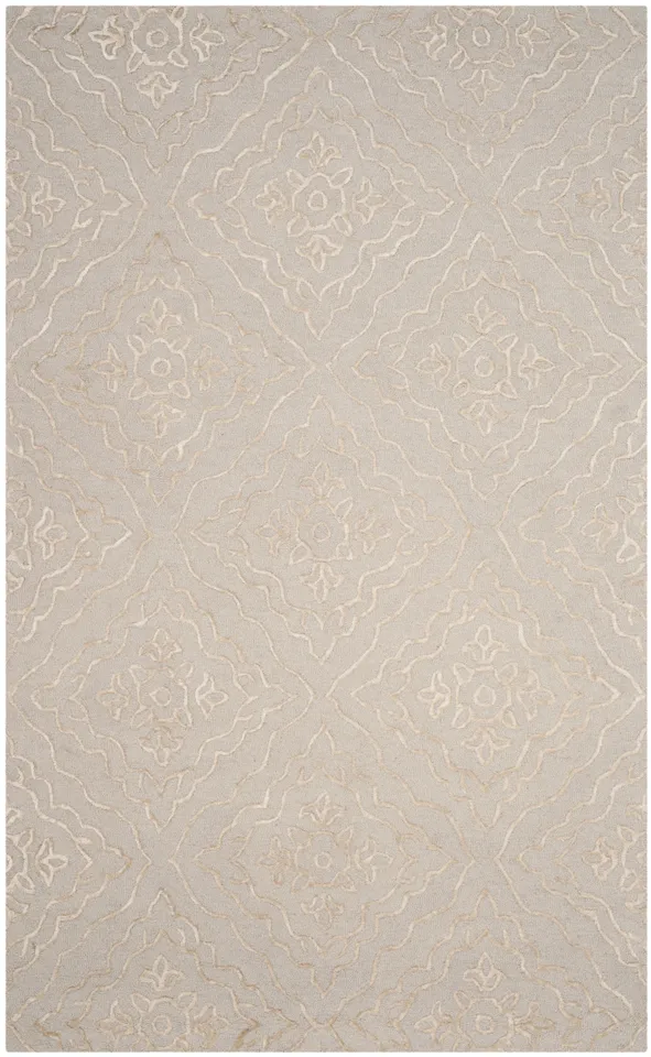 Arlo Home Hand Tufted Area Rug, MNH524B, Light Blue/Taupe,  5' X 8'