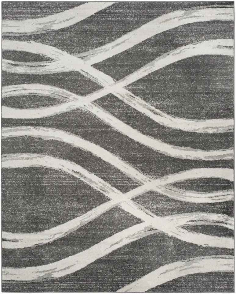 Arlo Home Woven Area Rug, ADR125R, Charcoal/Ivory,  9' X 12'
