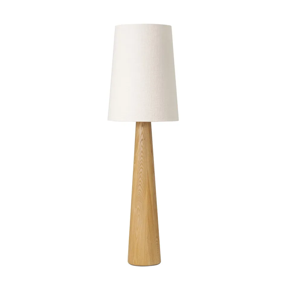 Nora Drum Floor Lamp - Light Oak