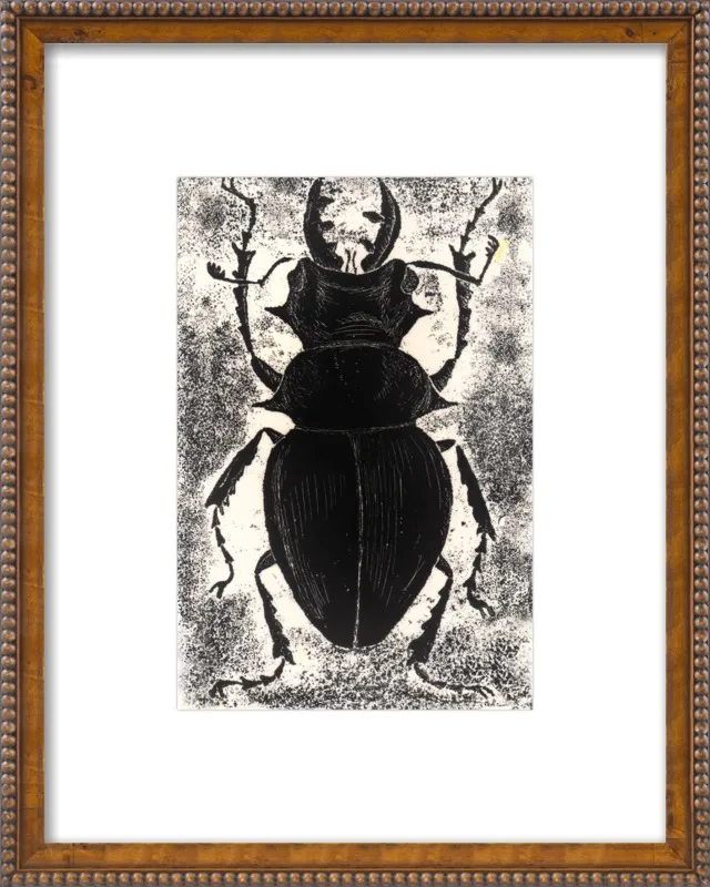 Black Beetle on White by Tennopent Sooster for Artfully Walls