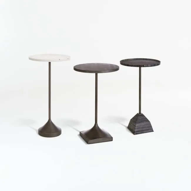Prost 12" Round Pedestal Drink Tables, Set of 3