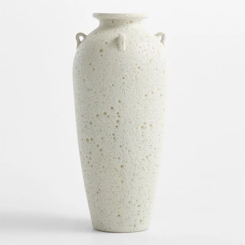 Pompeii White Oversized Ceramic Floor Vase 29"