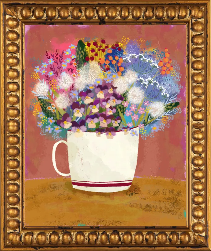 Violas in Russet by Joy Laforme for Artfully Walls